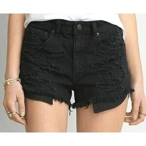 American Eagle Outfitters women's Black Vintage Hi-Rise Festival Shorts size 8